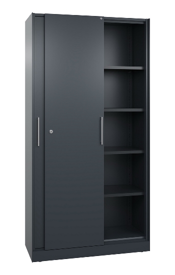 C+P Schiebetürenschrank 142001-000 C3000 Asisto 5OH (HxBxT) 1980x1200x435mm 9016/0010