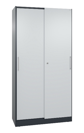 C+P Schiebetürenschrank 142001-000 C3000 Asisto 5OH (HxBxT) 1980x1200x435mm 9016/0010