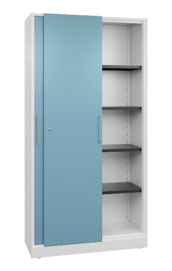C+P Schiebetürenschrank 142001-000 C3000 Asisto 5OH (HxBxT) 1980x1200x435mm 9016/0010