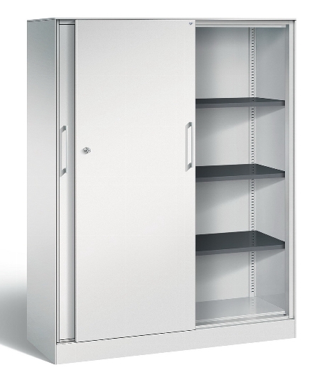 C+P Schiebetürenschrank 142001-000 C3000 Asisto 5OH (HxBxT) 1980x1200x435mm 9016/0010
