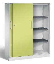 C+P Schiebetürenschrank 142001-000 C3000 Asisto 5OH (HxBxT) 1980x1200x435mm 9016/0010