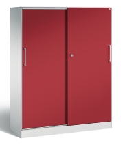 C+P Schiebetürenschrank 142001-000 C3000 Asisto 5OH (HxBxT) 1980x1200x435mm 9016/0010