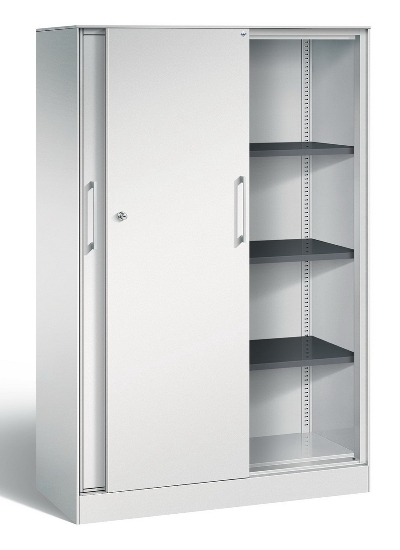 C+P Schiebetürenschrank 142001-000 C3000 Asisto 5OH (HxBxT) 1980x1200x435mm 9016/0010