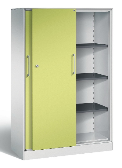 C+P Schiebetürenschrank 142001-000 C3000 Asisto 5OH (HxBxT) 1980x1200x435mm 9016/0010