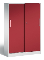 C+P Schiebetürenschrank 142001-000 C3000 Asisto 5OH (HxBxT) 1980x1200x435mm 9016/0010