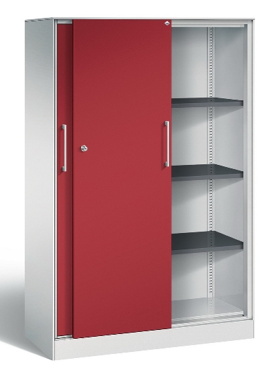 C+P Schiebetürenschrank 142001-000 C3000 Asisto 5OH (HxBxT) 1980x1200x435mm 9016/0010
