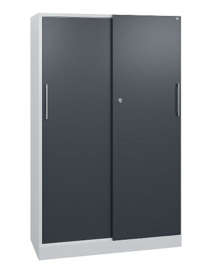 C+P Schiebetürenschrank 142001-000 C3000 Asisto 5OH (HxBxT) 1980x1200x435mm 9016/0010