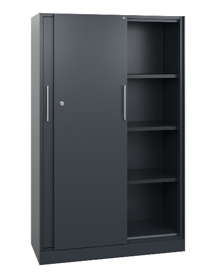 C+P Schiebetürenschrank 142001-000 C3000 Asisto 5OH (HxBxT) 1980x1200x435mm 9016/0010