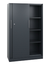 C+P Schiebetürenschrank 142001-000 C3000 Asisto 5OH (HxBxT) 1980x1200x435mm 9016/0010
