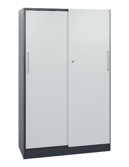 C+P Schiebetürenschrank 142001-000 C3000 Asisto 5OH (HxBxT) 1980x1200x435mm 9016/0010