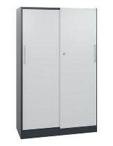 C+P Schiebetürenschrank 142001-000 C3000 Asisto 5OH (HxBxT) 1980x1200x435mm 9016/0010