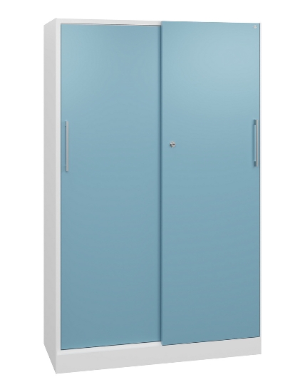 C+P Schiebetürenschrank 142001-000 C3000 Asisto 5OH (HxBxT) 1980x1200x435mm 9016/0010