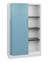 C+P Schiebetürenschrank 142001-000 C3000 Asisto 5OH (HxBxT) 1980x1200x435mm 9016/0010