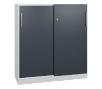 C+P Schiebetürenschrank 142031-000 C 3000 Asisto Highboard 3OH (HxBxT) 1310x1200x435mm 7035/7035