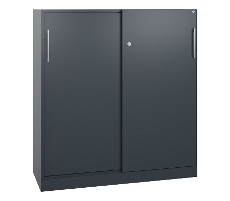 C+P Schiebetürenschrank 142031-000 C 3000 Asisto Highboard 3OH (HxBxT) 1310x1200x435mm 7035/7035