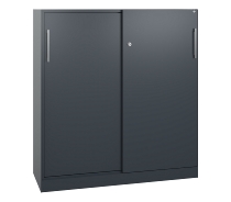 C+P Schiebetürenschrank 142031-000 C 3000 Asisto Highboard 3OH (HxBxT) 1310x1200x435mm 7035/7035