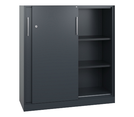 C+P Schiebetürenschrank 142031-000 C 3000 Asisto Highboard 3OH (HxBxT) 1310x1200x435mm 7035/7035