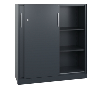 C+P Schiebetürenschrank 142031-000 C 3000 Asisto Highboard 3OH (HxBxT) 1310x1200x435mm 7035/7035