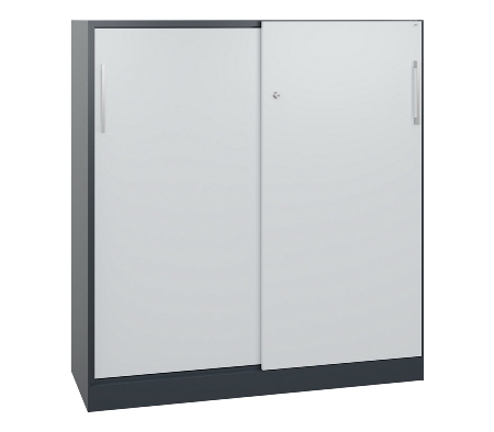 C+P Schiebetürenschrank 142031-000 C 3000 Asisto Highboard 3OH (HxBxT) 1310x1200x435mm 7035/7035