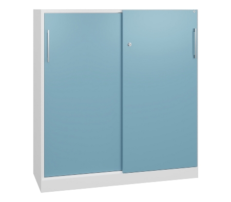 C+P Schiebetürenschrank 142031-000 C 3000 Asisto Highboard 3OH (HxBxT) 1310x1200x435mm 7035/7035