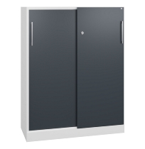 C+P Schiebetürenschrank 142031-000 C 3000 Asisto Highboard 3OH (HxBxT) 1310x1200x435mm 7035/7035