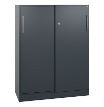 C+P Schiebetürenschrank 142031-000 C 3000 Asisto Highboard 3OH (HxBxT) 1310x1200x435mm 7035/7035
