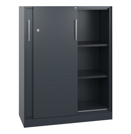 C+P Schiebetürenschrank 142031-000 C 3000 Asisto Highboard 3OH (HxBxT) 1310x1200x435mm 7035/7035