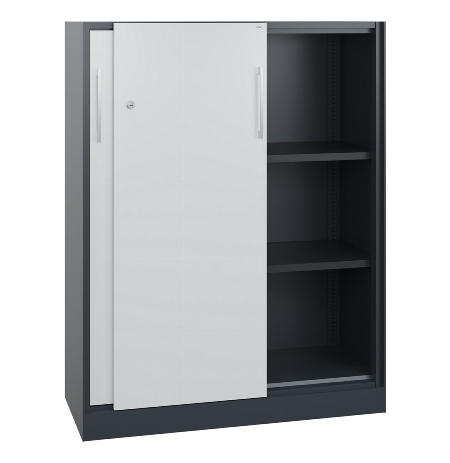 C+P Schiebetürenschrank 142031-000 C 3000 Asisto Highboard 3OH (HxBxT) 1310x1200x435mm 7035/7035