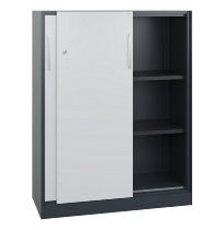 C+P Schiebetürenschrank 142031-000 C 3000 Asisto Highboard 3OH (HxBxT) 1310x1200x435mm 7035/7035