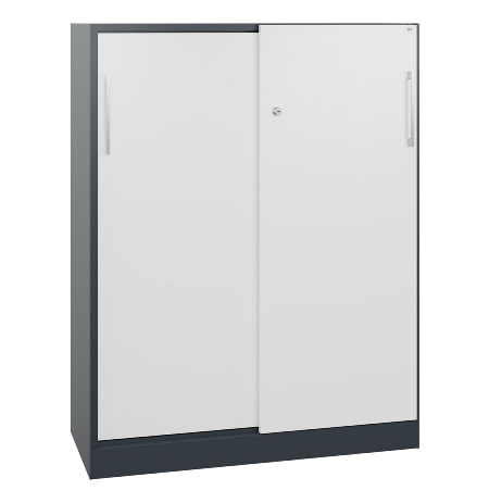 C+P Schiebetürenschrank 142031-000 C 3000 Asisto Highboard 3OH (HxBxT) 1310x1200x435mm 7035/7035