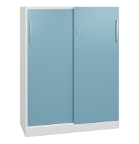 C+P Schiebetürenschrank 142031-000 C 3000 Asisto Highboard 3OH (HxBxT) 1310x1200x435mm 7035/7035