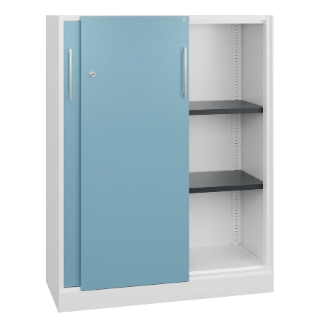 C+P Schiebetürenschrank 142031-000 C 3000 Asisto Highboard 3OH (HxBxT) 1310x1200x435mm 7035/7035