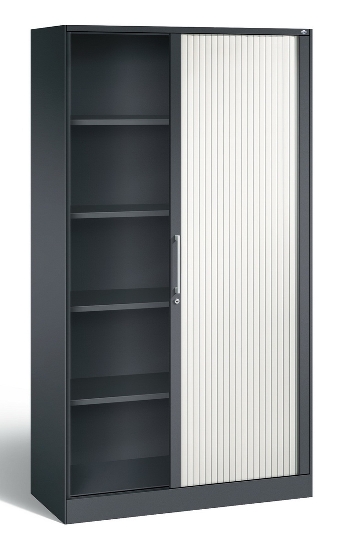 C+P Rollladenschrank 143013-000 ASISTO 4 Ordnerhöhen (HxBxT) 1639x800x435mm 7016/7021