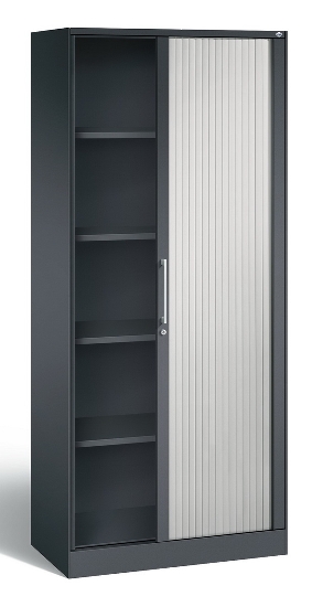 C+P Rollladenschrank 143013-000 ASISTO 4 Ordnerhöhen (HxBxT) 1639x800x435mm 7016/7021
