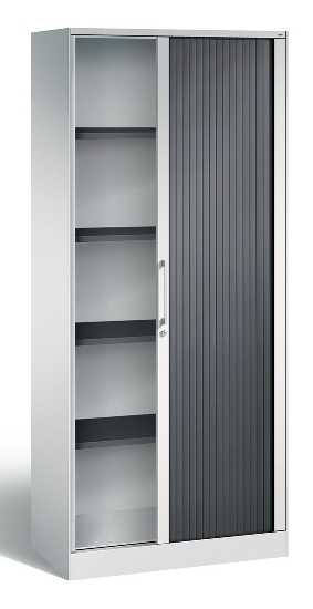 C+P Rollladenschrank 143013-000 ASISTO 4 Ordnerhöhen (HxBxT) 1639x800x435mm 7016/7021
