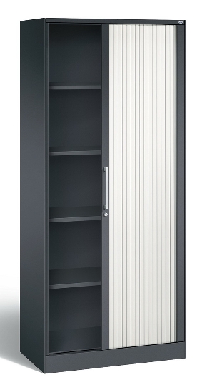C+P Rollladenschrank 143013-000 ASISTO 4 Ordnerhöhen (HxBxT) 1639x800x435mm 7016/7021
