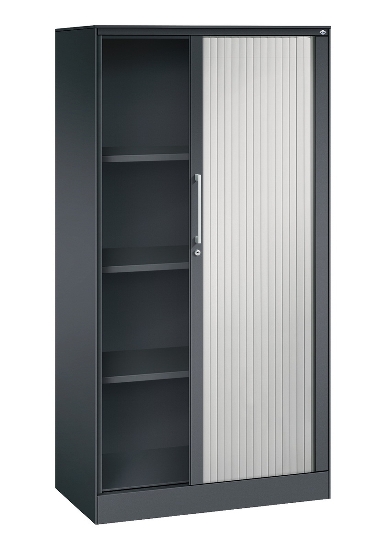 C+P Rollladenschrank 143013-000 ASISTO 4 Ordnerhöhen (HxBxT) 1639x800x435mm 7016/7021