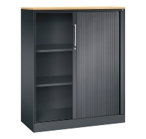 C+P Rollladenschrank 143013-000 ASISTO 4 Ordnerhöhen (HxBxT) 1639x800x435mm 7016/7021
