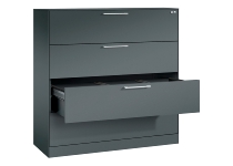 C+P Hängeregistraturschrank 146043-312 C 3000 Asisto 3 Schubladen 2-bahnig (HxBxT) 1010x800x435mm 7035/5010