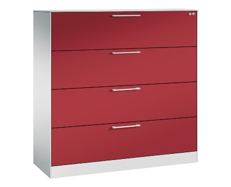C+P Hängeregistraturschrank 146043-312 C 3000 Asisto 3 Schubladen 2-bahnig (HxBxT) 1010x800x435mm 7035/5010
