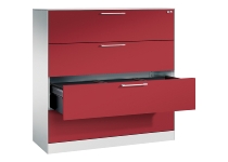 C+P Hängeregistraturschrank 146043-312 C 3000 Asisto 3 Schubladen 2-bahnig (HxBxT) 1010x800x435mm 7035/5010