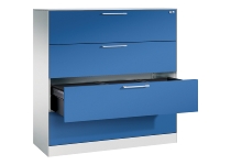 C+P Hängeregistraturschrank 146043-312 C 3000 Asisto 3 Schubladen 2-bahnig (HxBxT) 1010x800x435mm 7035/5010