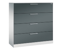 C+P Hängeregistraturschrank 146043-312 C 3000 Asisto 3 Schubladen 2-bahnig (HxBxT) 1010x800x435mm 7035/5010