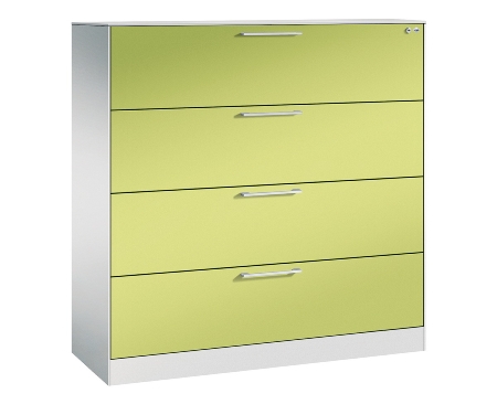 C+P Hängeregistraturschrank 146043-312 C 3000 Asisto 3 Schubladen 2-bahnig (HxBxT) 1010x800x435mm 7035/5010