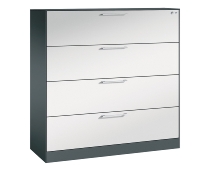 C+P Hängeregistraturschrank 146043-312 C 3000 Asisto 3 Schubladen 2-bahnig (HxBxT) 1010x800x435mm 7035/5010