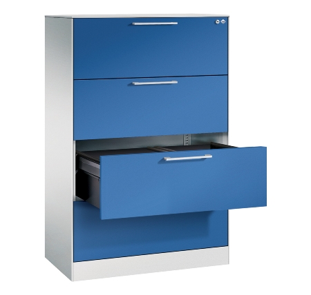 C+P Hängeregistraturschrank 146043-312 C 3000 Asisto 3 Schubladen 2-bahnig (HxBxT) 1010x800x435mm 7035/5010