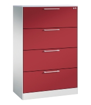 CP Karteischrank Asisto 3+4 Schübe 2-bahnig DIN A4 quer (HxBxT) 1010/1310x800x435mm