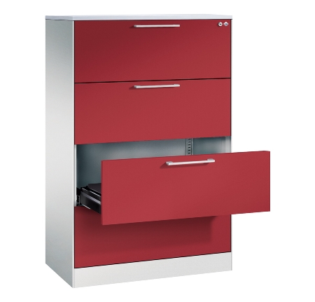 CP Karteischrank Asisto 3+4 Schübe 2-bahnig DIN A4 quer (HxBxT) 1010/1310x800x435mm