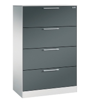 CP Karteischrank Asisto 3+4 Schübe 2-bahnig DIN A4 quer (HxBxT) 1010/1310x800x435mm