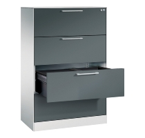 CP Karteischrank Asisto 3+4 Schübe 2-bahnig DIN A4 quer (HxBxT) 1010/1310x800x435mm